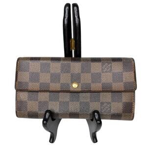 Louis Vuitton Damier Ebene Portefeuille Sarah Wallet Authentic Made In Spain